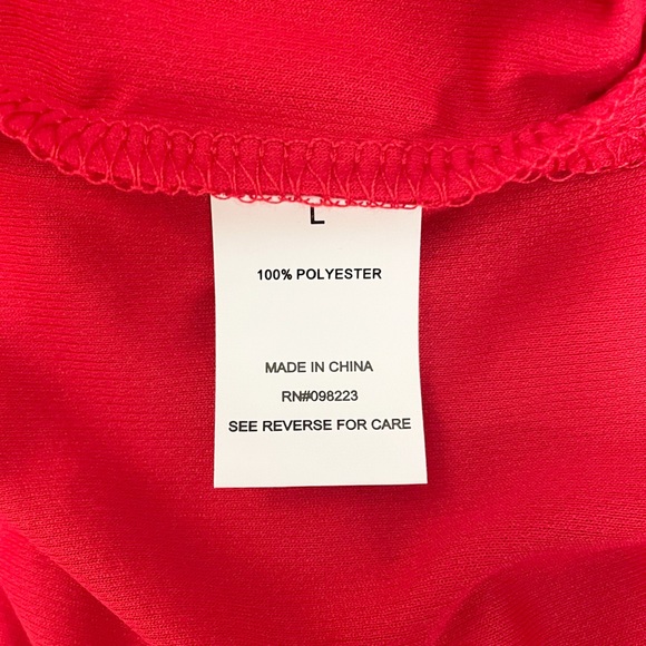 BCG Mens Tango Red Training Coaches Short Sleeve Textured Polo Shirt NWT Large - Picture 9 of 9